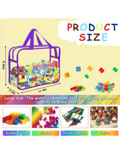 6 Bolsas de Almacenamiento de Juguetes OPELETNNT Multicolor 2