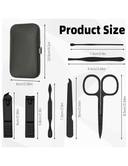 Set de Manicura 8 en 1 XiuGlimpse Estuche de Viaje