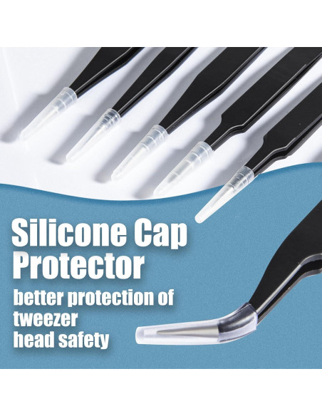 Juego de 6 Pinzas de Precisión CHERALKEST Acero Inoxidable ESD