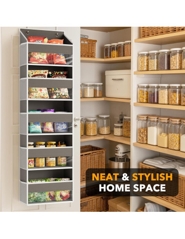 Organizador sobre la puerta SpaceAid gris 5 bolsillos grandes