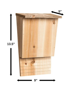 Casa de Murciélagos de Madera Natural Evergreen 23x34 cm 2