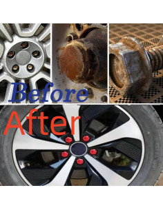 Cubiertas de Tuercas de Rueda 17mm Jannity 20 Piezas Rojo 2