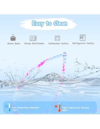 Collar de Dentición de Silicona Rosa - Seguridad Integrada