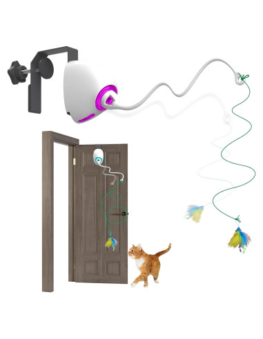 Juguete Electrónico para Gatos Mdupw con Plumas y Mylar