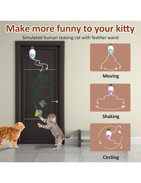 Juguete Electrónico para Gatos Mdupw con Plumas y Mylar Juguete Electrónico para Gatos Mdupw con Plumas y Mylar