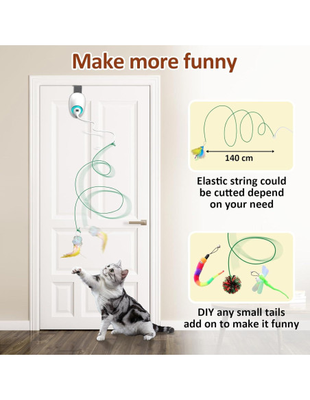 Juguete Electrónico para Gatos Mdupw con Plumas y Mylar Juguete Electrónico para Gatos Mdupw con Plumas y Mylar