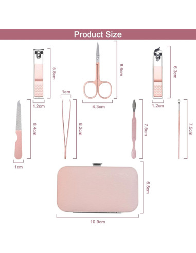Juego de Manicura 7 en 1 WOXVM con Estuche de Viaje