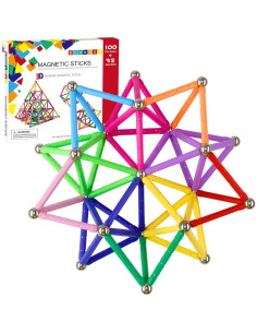 Bloques de Construcción Magnéticos Elongdi 132 Piezas STEM 2