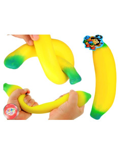 JA-RU Juguete Antiestrés Plátano Estirable 17.5 cm para Niños