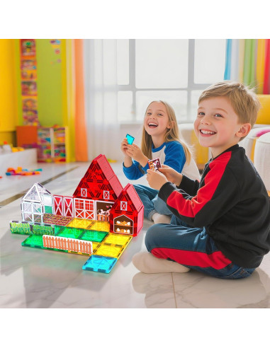 Juguetes Magnéticos de Granja Odjas - 66 Piezas para Niños 3-5 Años