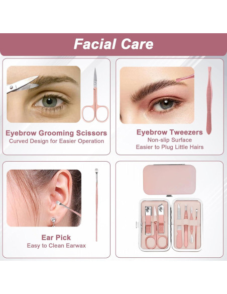 Juego de Manicura 7 en 1 WOXVM con Estuche de Viaje