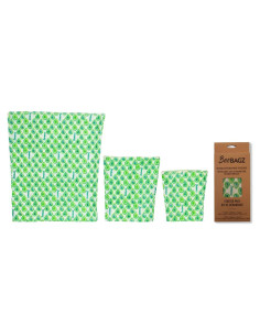 BeeBAGZ - Bolsa de Almacenamiento de Cera de Abeja Verde - 3 Piezas