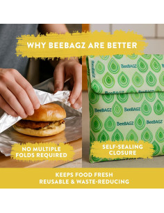 BeeBAGZ - Bolsa de Almacenamiento de Cera de Abeja Verde - 3 Piezas 2