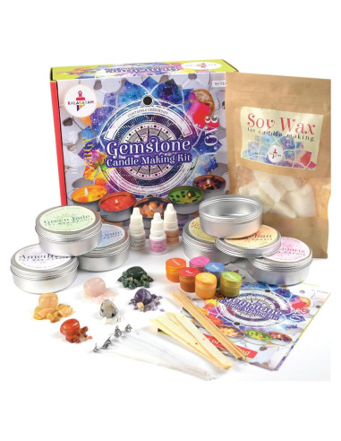 Kit de Fabricación de Velas DIY Kalakaram - 6 Tarros, Cera de Abejas, Aromas