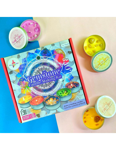 Kit de Fabricación de Velas DIY Kalakaram - 6 Tarros, Cera de Abejas, Aromas