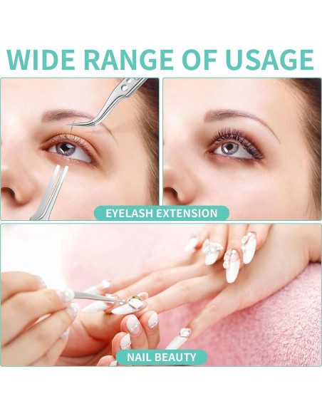 Juego de 8 Pinzas de Acero Inoxidable Honoson con Lupa