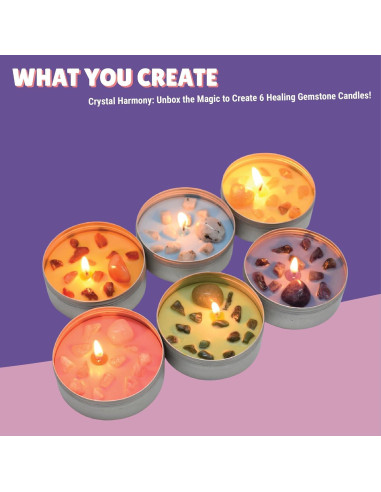 Kit de Fabricación de Velas DIY Kalakaram - 6 Tarros, Cera de Abejas, Aromas