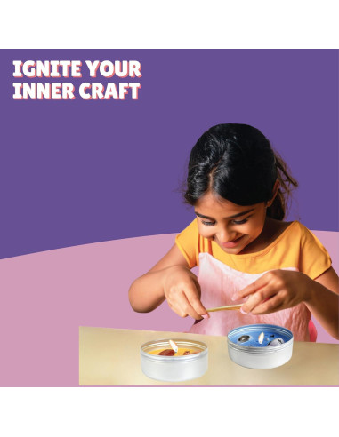 Kit de Fabricación de Velas DIY Kalakaram - 6 Tarros, Cera de Abejas, Aromas