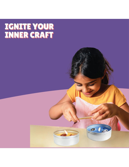 Kit de Fabricación de Velas DIY Kalakaram - 6 Tarros, Cera de Abejas, Aromas