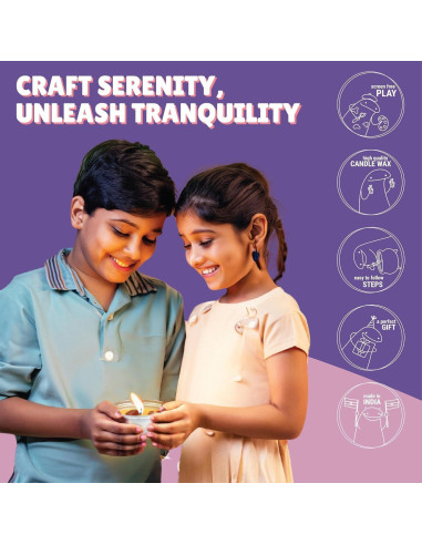 Kit de Fabricación de Velas DIY Kalakaram - 6 Tarros, Cera de Abejas, Aromas