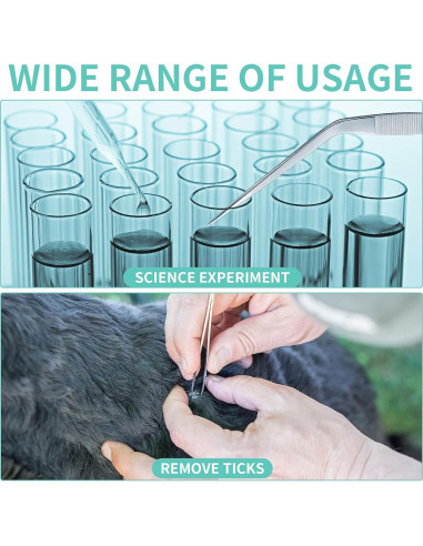 Juego de 8 Pinzas de Acero Inoxidable Honoson con Lupa