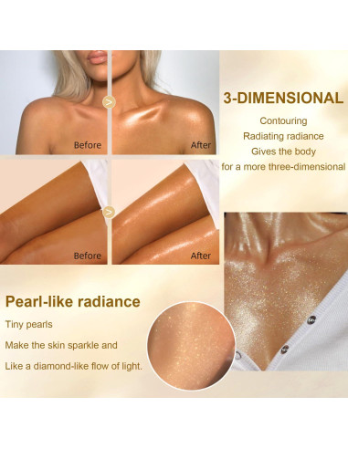 Aceite Brillante Corporal Meilury SPF 45 Hidratante 109.8 ml