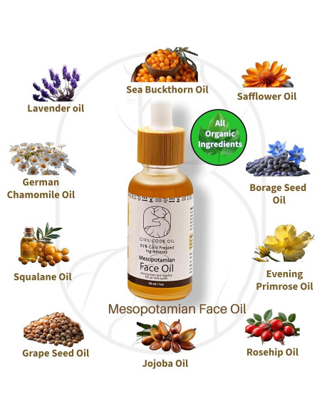Aceite Facial Orgánico Civil Code 30ml - Antienvejecimiento