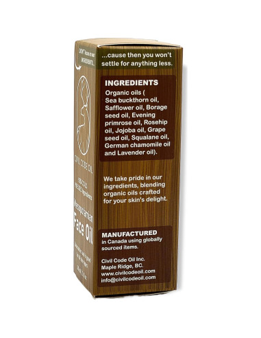 Aceite Facial Orgánico Civil Code 30ml - Antienvejecimiento