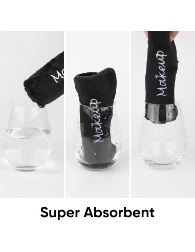 Paquete de 12 Paños Desmaquillantes Negros Unimade 33x33 cm