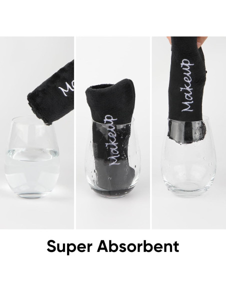 Paquete de 12 Paños Desmaquillantes Negros Unimade 33x33 cm