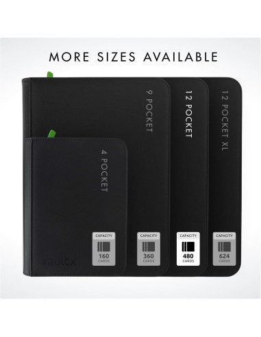 Carpeta con Cremallera Vault X Exo-Tec 12 Bolsillos Negro