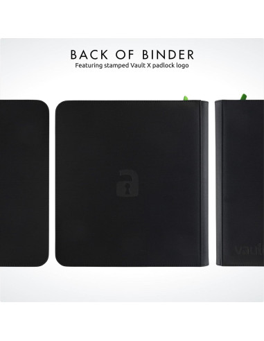 Carpeta con Cremallera Vault X Exo-Tec 12 Bolsillos Negro