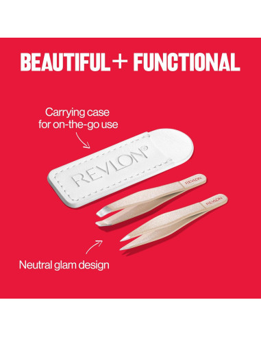 Juego de Mini Pinzas Revlon para Depilación - 2 Puntas