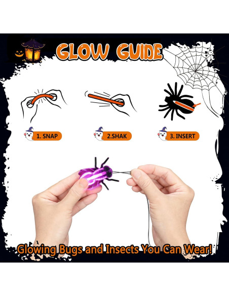 Set de 82 Criaturas Brillantes Halloween Officygnet - Juguetes