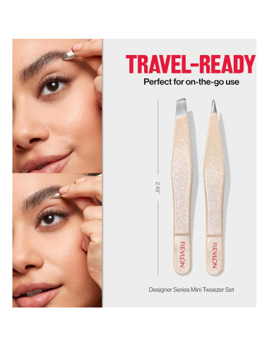 Juego de Mini Pinzas Revlon para Depilación - 2 Puntas