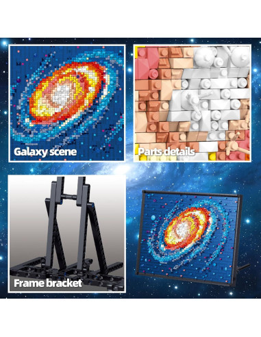 Bloques de Construcción HJPLPXH Galaxia Vía Láctea 2438 Piezas