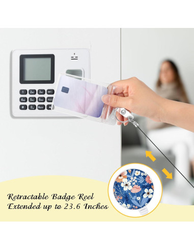 BESARME 3 Pack Porta Insignias Retráctil con Clip para Llaves