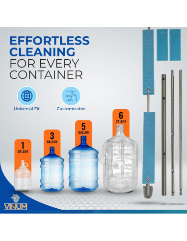 Limpiador de Carboys VINUM - Cepillo de Botella 68.58 cm