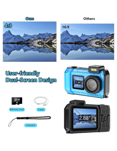 Cámara Submarina SPUNALP CD13 8K 70MP Impermeable 10M