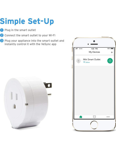 Enchufe Inteligente Etekcity WiFi 4 Unidades Control Voz