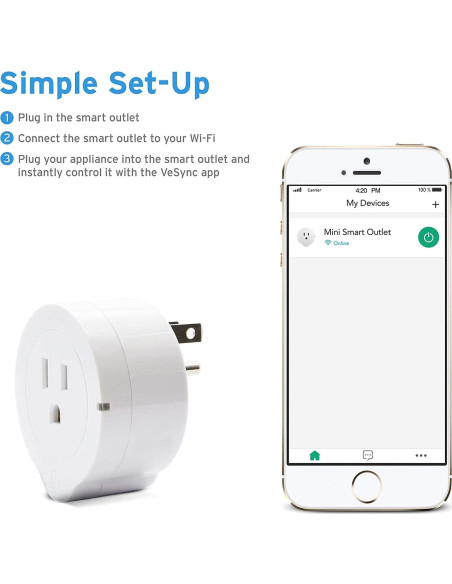 Enchufe Inteligente Etekcity WiFi 4 Unidades Control Voz