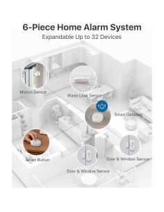Kit de Alarma Inalámbrica Loocam 6 Piezas para Hogar 2