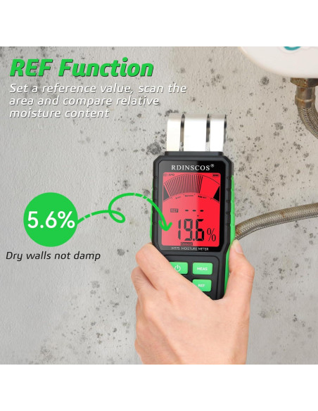 Medidor de Humedad Sin Puntas RDINSCOS MT75 - 40 mm, LCD