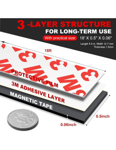 Cinta Magnética Adhesiva 3M Thaibear 12.7mm x 5.5m 2