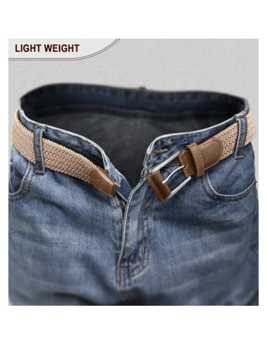 Cinturón Elástico Trenzado Bulliant para Hombres 3.5 cm