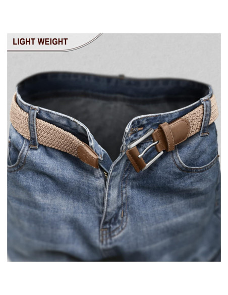 Cinturón Elástico Trenzado Bulliant para Hombres 3.5 cm