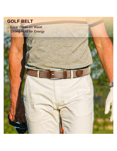 Cinturón Elástico Trenzado Bulliant para Hombres 3.5 cm