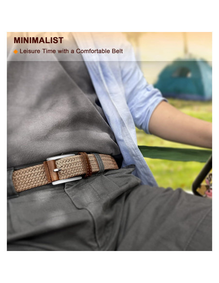 Cinturón Elástico Trenzado Bulliant para Hombres 3.5 cm