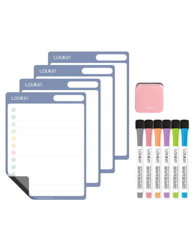 Listas de Verificación Borrado en Seco Loukin 4 Paquete 15x20cm