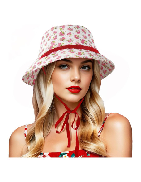 Sombrero de Cubo Reversible Docila para Mujeres Floral